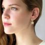 Swarovski Crystal Flower Drop Dangle Earrings for Women Fashion 14K Gold Plated Hypoallergenic Jewelry