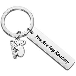 FOTAP Koala Lover Gift You are Top Koalaty Keychain Inspirational Gift Personalized Koala Jewelry Gifts
