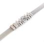 FANCY SHINY Mom Charm Bracelet Stainless Steel Mesh Bangle with Belt Buckle Mother Jewelry Gift for Women