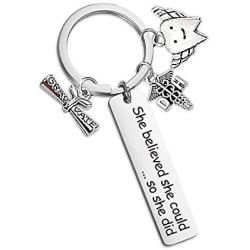 SIIDIMELO Dentists Gift She Believed She Could Dental Assistant Gift Dentist Office Orthodontist Gifts Dental Student Keychain Gift for DH Dentist Assistant Jewelry Hygienist Gift (She Believe DH-KR)