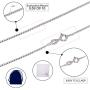 2 PACK - Italian Sterling Silver 1MM Box Chain, Silver Polishing Cloth Included, Sterling Silver Chain Necklace with Spring Clasp, Sturdy Thin Lightweight Chain Necklace, Velvet Gift Pouch Packaging