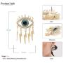 EORUBE Devil Eye Earrings for Women Fashion Dangle Rhinestone Earrings Evil Eye Sparkling Boho Dangle Drop Earrings