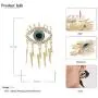 EORUBE Devil Eye Earrings for Women Fashion Dangle Rhinestone Earrings Evil Eye Sparkling Boho Dangle Drop Earrings