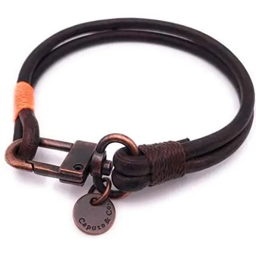 Mens Wide Craftman Leather Bracelet Handcrafted in USA - Dark Brown Mens Wide Craftman Leather Bracelet Handcrafted in USA - Dark Brown
