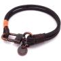 Mens Wide Craftman Leather Bracelet Handcrafted in USA - Dark Brown