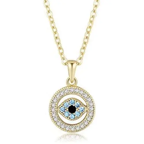 Obidos Evil Eye Pendant Necklace Turkish Rose Gold Turquoise Necklace Lucky Jewelry for Girls and Women Faith Protection Rhinestone Necklace Obidos Evil Eye Pendant Necklace Turkish Rose Gold Turquoise Necklace Lucky Jewelry for Girls and Women Faith Protection Rhinestone Necklace