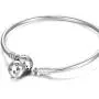 BORUO Sterling Silver Chain Bracelet Bangle Bracelet Style Snap Clasp Fits Troll Chamilia Carlo Biagi Zable Charms