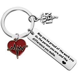 BAUNA LPN Gifts Nursing School Graduation Gift May You be Proud of The Work You Do and The Person You are Key Chain Thank You Gifts for Nurses
