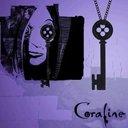 Metal Coraline Black Key Necklace- Coraline cosplay Necklace for women-Coraline Costume jewelry gift