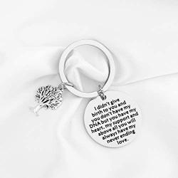 FUSTMW Adoption Gifts Keychain Adopted Child Gifts Stepdaughter Stepson Gifts from Stepmom Stepdad Adoption Jewelry You Will always have My Never Ending Love