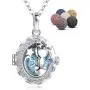 INFUSEU Aromatherapy Diffuser Necklaces for Essential Oils, Women Girls Cute Animal Jewelry with 7 Lava Rock Stones, 24'' Chain INFUSEU Aromatherapy Diffuser Necklaces for Essential Oils, Women Girls Cute Animal Jewelry with 7 Lava Rock Stones, 24'' Chain