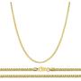 Orostar 10K Yellow Gold 2mm Diamond Cut Square Franco Chain Necklace, 7'' - 30''