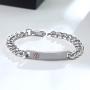 Custom Free Engraving- 8mm High Polished Surgical Steel Chain Medical Alert ID Bracelets for Women and Men
