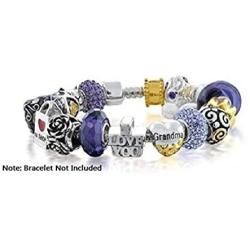 EVESCITY Crystal Colorful Happy Easter Bead for Charms Bracelets Best Jewelry Gifts for Holiday
