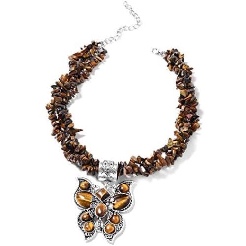 Shop LC Delivering Joy Silvertone Black Dragonfly Butterfly Necklace Pendant for Jewelry Women Gifts Size 18''