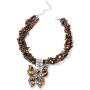 Shop LC Delivering Joy Silvertone Black Dragonfly Butterfly Necklace Pendant for Jewelry Women Gifts Size 18''