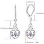 JO WISDOM Women Earrings,925 Sterling Silver Irish Celtic Claddagh Love Heart Drop & Dangle Leverback Earrings with 5A Cubic Zirconia