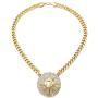 GWOOD 5 Percenter 7 Star Gold Color Pendant with 18 Inch Cuban Necklace