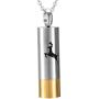 AIWENXI Cremation Jewelry Deer Cylinder Pendant Locket Holder Ashes for Pet/Human Stainless Steel Keepsake Memorial Urn Necklace for Ashes