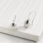 Silpada Mini Crystal Disc Drop Earrings with Crystals in Sterling Silver