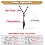 Xusamss Fashion Titanium Steel Spear Pendant Necklace,22'' Link Chain