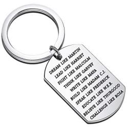 Zuo Bao Black History Month Gift Black History Month Keychain Revolution Movement Jewelry Freedom Civil Rights Justice Gift for Friend Family