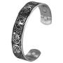 fishhook Viking Nordic Tree of Life Raven Talisman Stainless Steel Magnetic Therapy Cuff Bangle Bracelet for Women Men