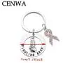 CENWA Breast Cancer Awareness Keychain Pink Rhinestone Ribbon Charm Jewelry Breast Cancer Support Gift Fighting Back Keychain CENWA Breast Cancer Awareness Keychain Pink Rhinestone Ribbon Charm Jewelry Breast Cancer Support Gift Fighting Back Keychain