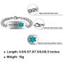 JF.JEWELRY Pre-Engraved Type 1 Diabetes/Type 2 Diabetes/Epilepsy/Blood Thinner Medical Alert ID Bracelet for Men & Women with Stainless Steel Links Bracelet 7.5 inch