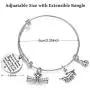 AZORA Graduation Gift Jewelry 2021 She Believed She Could So She Did Inspirational Charm Bracelet High School College Graduate Gifts for Her Senior Daughter Teens