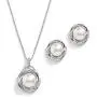 Mariell CZ and Freshwater Pearl Button Wedding Necklace and Earrings Jewelry Set for Bridesmaids & Brides Mariell CZ and Freshwater Pearl Button Wedding Necklace and Earrings Jewelry Set for Bridesmaids & Brides