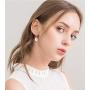 Sllaiss 925 Sterling Silver Filigree Drop Earrings for Women White Gold Plated Moonlight Teardrop Dangle Earrings Hypoallergenic Jewelry Gift