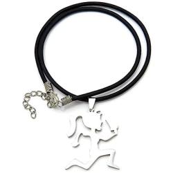 GWOOD Juggalette Pendant with 18 Inch Cord Necklace Silver Color