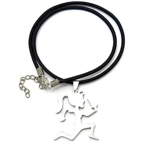 GWOOD Juggalette Pendant with 18 Inch Cord Necklace Silver Color GWOOD Juggalette Pendant with 18 Inch Cord Necklace Silver Color