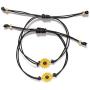 Pinky Promise Matching Distance Bracelets, Handmade Adjustable Charms Sunflower Boho Bracelet Friendship Jewelry for for Women Girl Inspirational Gifts 2 Set