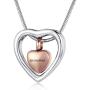 Personalized Engrave Beautiful Cremation Jewelry Urn Pendant Necklace for Ashes Stainless Steel Memorial Jewelry for Papa Nana Grandpa Grandma Dad Mom
