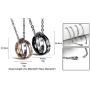 His & Hers Matching Set Stainless Steel Couples Pendant Necklace for Lover Valentine a Pair