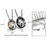 His & Hers Matching Set Stainless Steel Couples Pendant Necklace for Lover Valentine a Pair His & Hers Matching Set Stainless Steel Couples Pendant Necklace for Lover Valentine a Pair