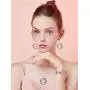 ORAZIO Metal Statement Jewelry Set for Women Triple Circles Pendant Necklace Dangle Earrings Cuff Bracelet ORAZIO Metal Statement Jewelry Set for Women Triple Circles Pendant Necklace Dangle Earrings Cuff Bracelet