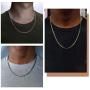 M MOOHAM 4MM 5MM 6MM 7MM 9.5MM 10MM Black Silver Gold Plated Stainless Steel Figaro Chain Necklace for Men Women 16-36 Inch