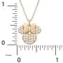 Disney Minnie Mouse Jewelry for Women, Pink Gold Plated Sterling Silver Cubic Zirconia Necklace, 18'' Chain Disney Minnie Mouse Jewelry for Women, Pink Gold Plated Sterling Silver Cubic Zirconia Necklace, 18'' Chain
