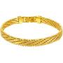 Lifetime Jewelry 7mm Vintage Flat Basket Weave Bracelet 24k Real Gold Plated for Women and Men