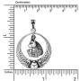 WithLoveSilver 925 Sterling Silver Ancient Egyptian Scarab Goddess with Ankh Bale Pendant