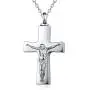 UNY 316L Stainless Steel Memorial Pets Ashes Keepsake Pendant Unique Jesus on Cross urn Cremation Pendant