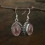Natural Moonstone Labradorite Lapis Rose Quartz Dangle Earrings 12x16mm Oval Shape Gemstones 925 Silver Overlay Handmade Dangle Earrings Natural Moonstone Labradorite Lapis Rose Quartz Dangle Earrings 12x16mm Oval Shape Gemstones 925 Silver Overlay Handmade Dangle Earrings