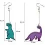 2 Pairs Fashion Acrylic Dinosaur Drop Dangle Earrings Jewelry - Funny Cute Dinosaur Animal Drop Earrings for Women Kids 2 Pairs Fashion Acrylic Dinosaur Drop Dangle Earrings Jewelry - Funny Cute Dinosaur Animal Drop Earrings for Women Kids