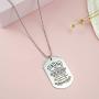 Melix Home Inspirational Gifts Lord Necklace Be Strong and Courageous Dog Tag Necklaces Easter Teen Boys Girls Gift