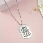 Melix Home Inspirational Gifts Lord Necklace Be Strong and Courageous Dog Tag Necklaces Easter Teen Boys Girls Gift