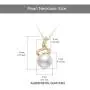 SISGEM 14K Yellow Gold Pearl Necklace for Women Girls Pearl Pendant Necklace with Moissanite Dainty Jewelry Gifts, 16''-18'' SISGEM 14K Yellow Gold Pearl Necklace for Women Girls Pearl Pendant Necklace with Moissanite Dainty Jewelry Gifts, 16''-18''
