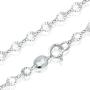 Michael Zweig Sterling Silver Diamond Cut Graduated Round Link Necklace
